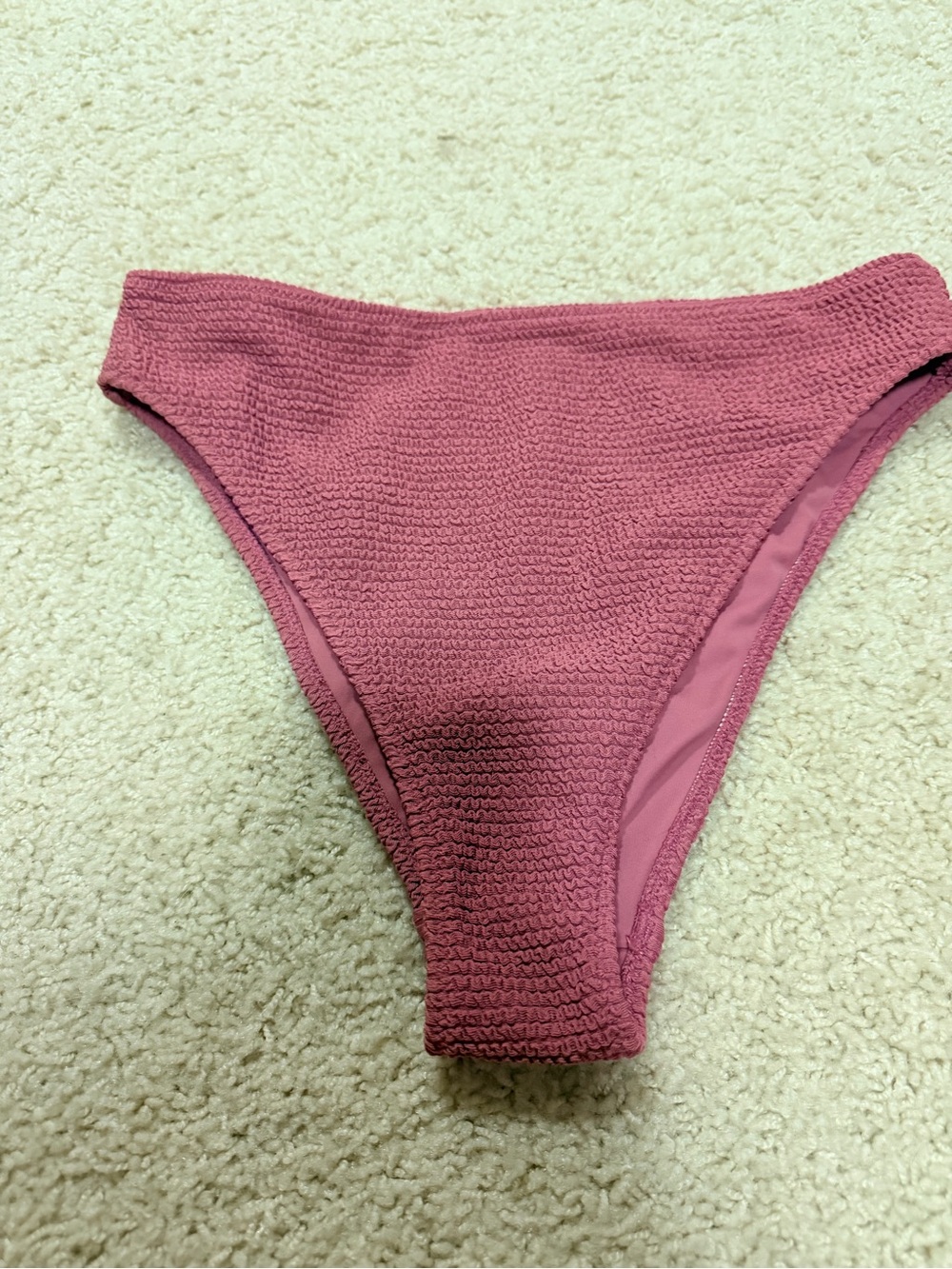 La Hearts High-Cut Bikini Bottom in Rose Pink